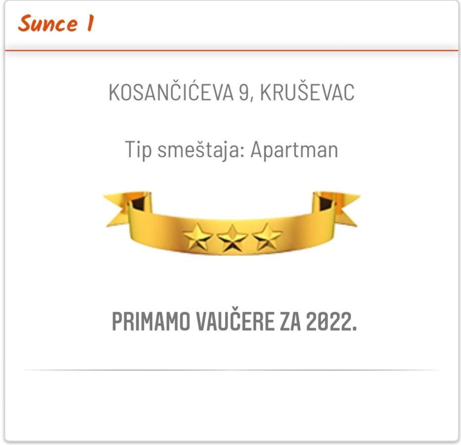 Sunce Apartamento Kruševac Exterior foto